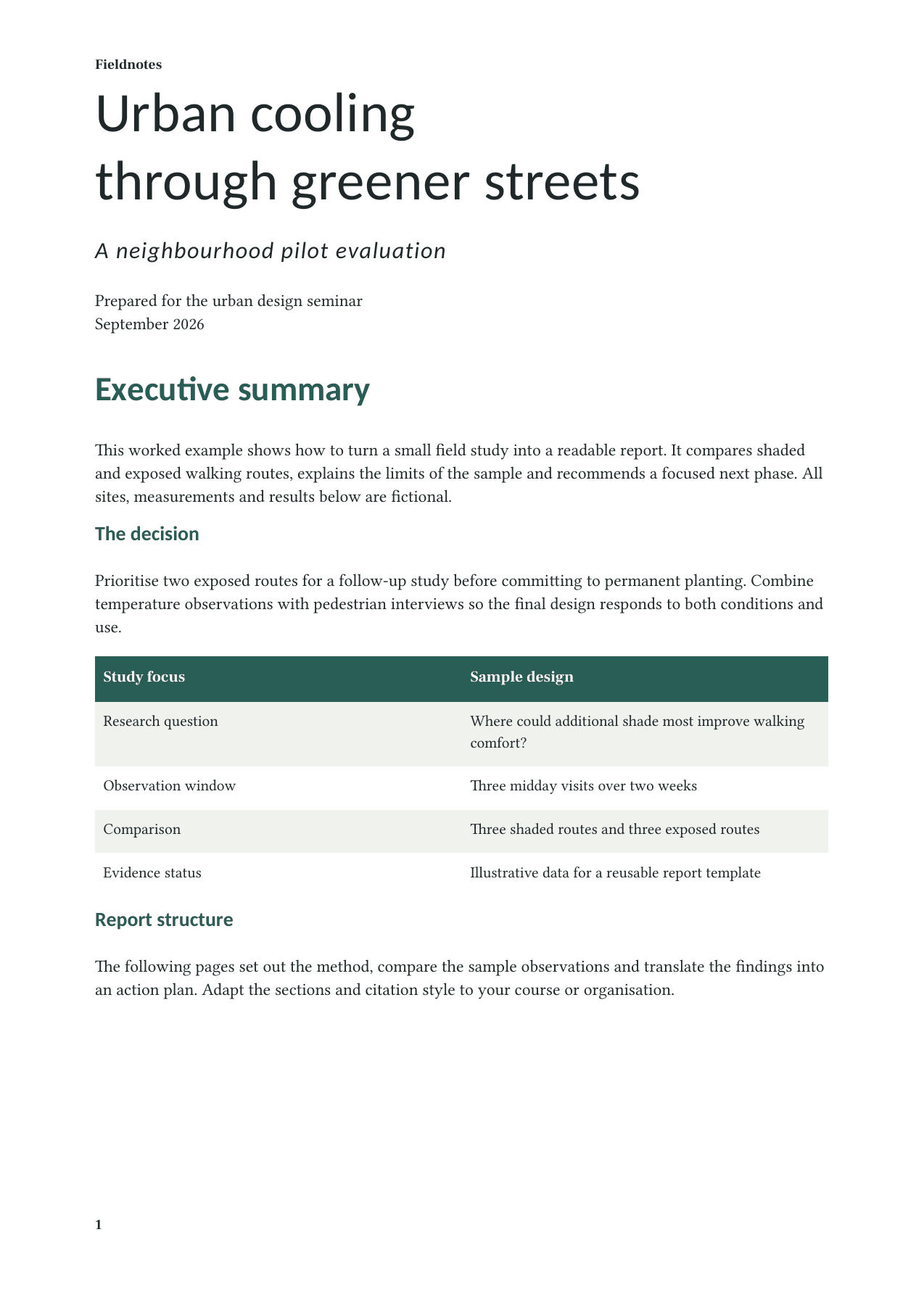Research report preview